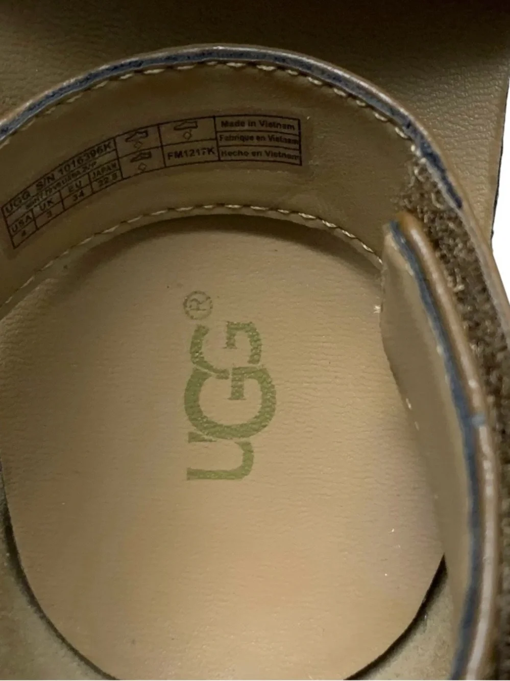 UGG Marabel Metallic Ankle Strap Sandals Girl’s Size 4